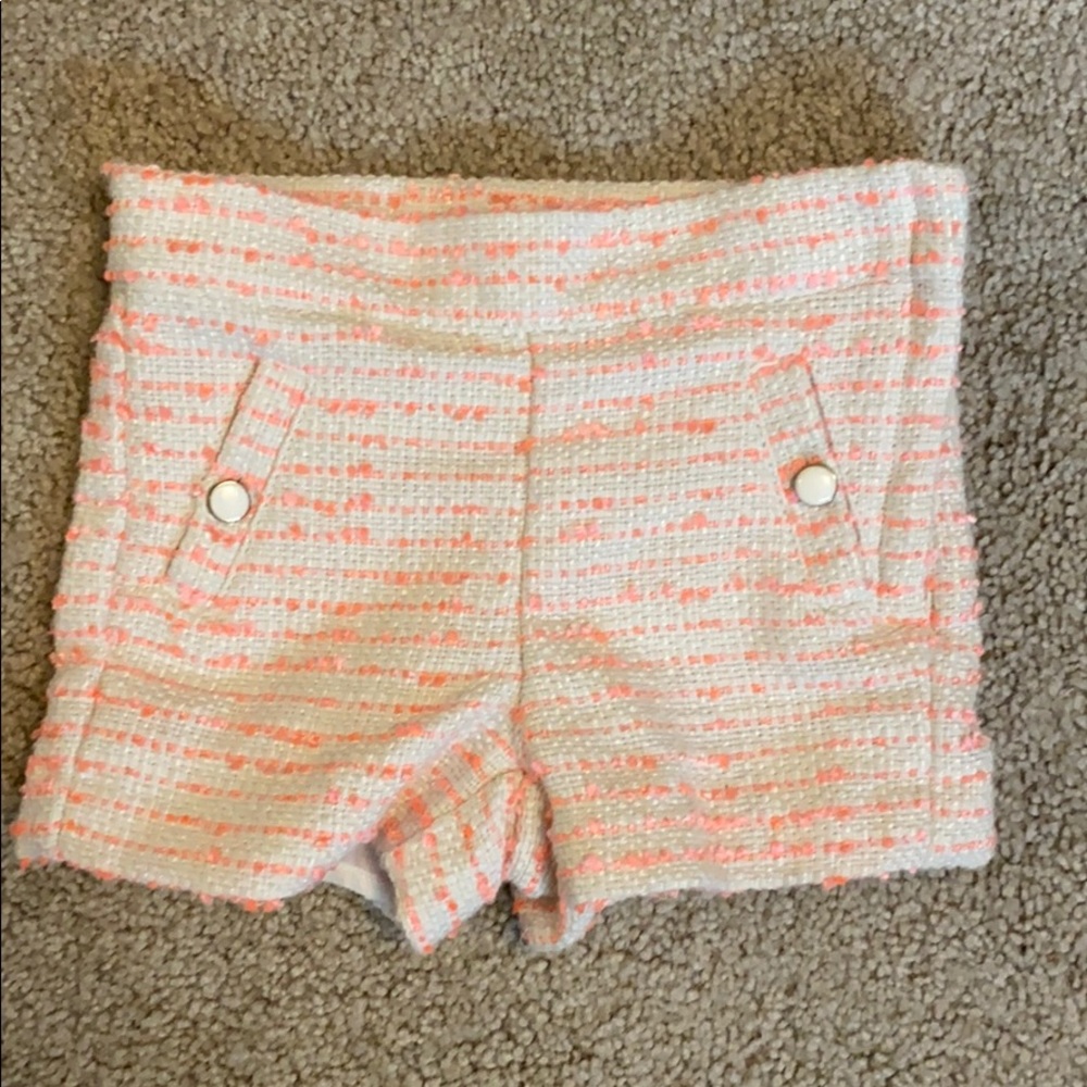 Like New Janie & Jack girls pink tweed shorts 2T